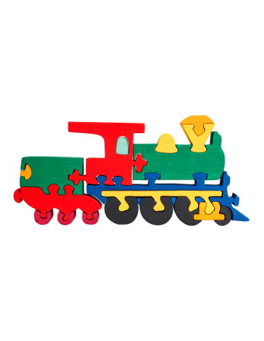 Doprava - Lokomotíva - drevený skladací vlak