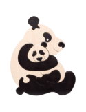Zvieracia rodinka - Panda - zvieratká z dreva