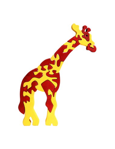 Veľké zvieratko - Žirafa - drevené zviera na skladanie