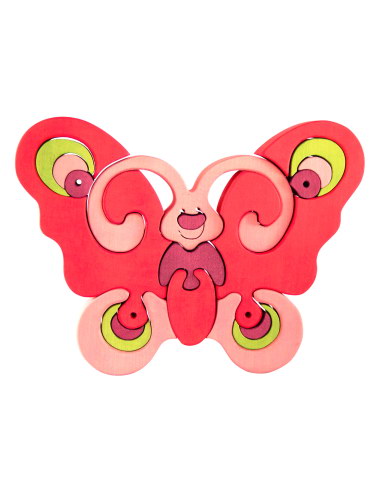 Veľké Zvieratko - Motýľ - drevené puzzle zvieratko